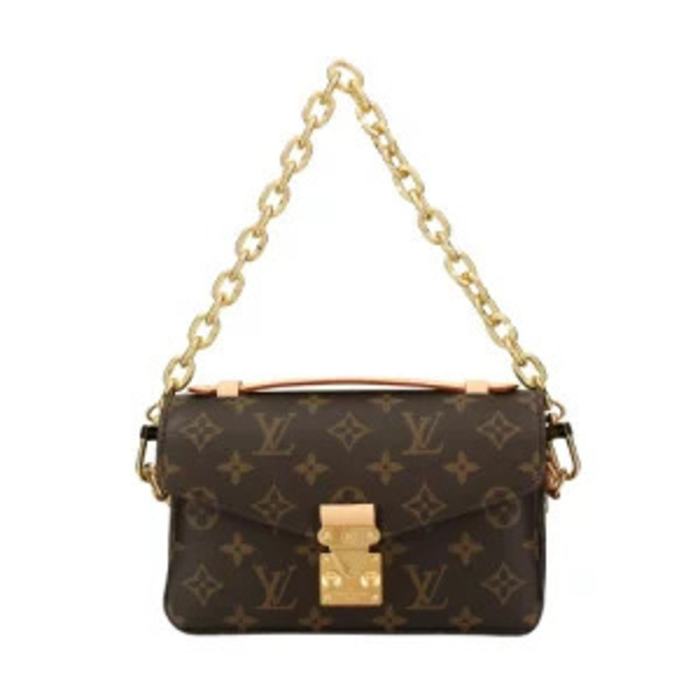 Louis Vuitton Monogram Pochette Metis Shoulder Bag Brown